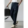 [Série Lazer Urbano] Calça Casual Afunilada Jacquard com Textura de Bolhas Masculina Primavera/Verão 2025 Calças Brancas