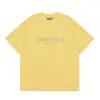 2024 Nueva Tendencia Europea y Americana Camiseta de Manga Corta Estampada en Relieve con Letras FOG Tops de Calle para Hombres y Mujeres Tendencia