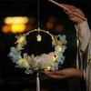 Lanterna de Flor de Borboleta Acessórios Hanfu Antigos Lanterna de Lótus Portátil Foto Luminosa Adereços Diy Feito à Mão Caseiro