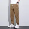Pantalones cargo finos de verano para hombre 2026 nuevos, cintura elástica, corte holgado, pierna cónica, pantalones deportivos casuales de moda