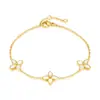 Estilo Japonés y Coreano Ins Diseño de Nicho Todo Fósforo Joyería de Hierba de la Suerte Moda Personalizada Pulsera de Acero de Titanio Todo Fósforo Joyería para Mujer