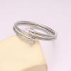Pulsera de Circonitas Apiladas Multicapa de Nicho de Personalidad Transfronteriza Moda Combinable Acero Titanio Chapado en Oro Pulsera Abierta Europa y América