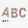 Pegatinas de Letras del Alfabeto Inglés con Pedrería, 6 Cuentas de Perla Grandes con Letras, 26 Letras Pequeñas con Pedrería, Accesorios para Joyería DIY
