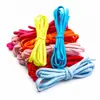 Banda elástica de nailon de color de 0,5 cm con núcleo de aceite redondo plano sólido, admite opciones de color personalizadas