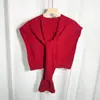 Blanco Súper ~ Chal Grande de Punto Color Sólido Hecho en Casa Estilo Occidental Moda Exterior para Mujer Camisa Falda de Verano de Alta Gama