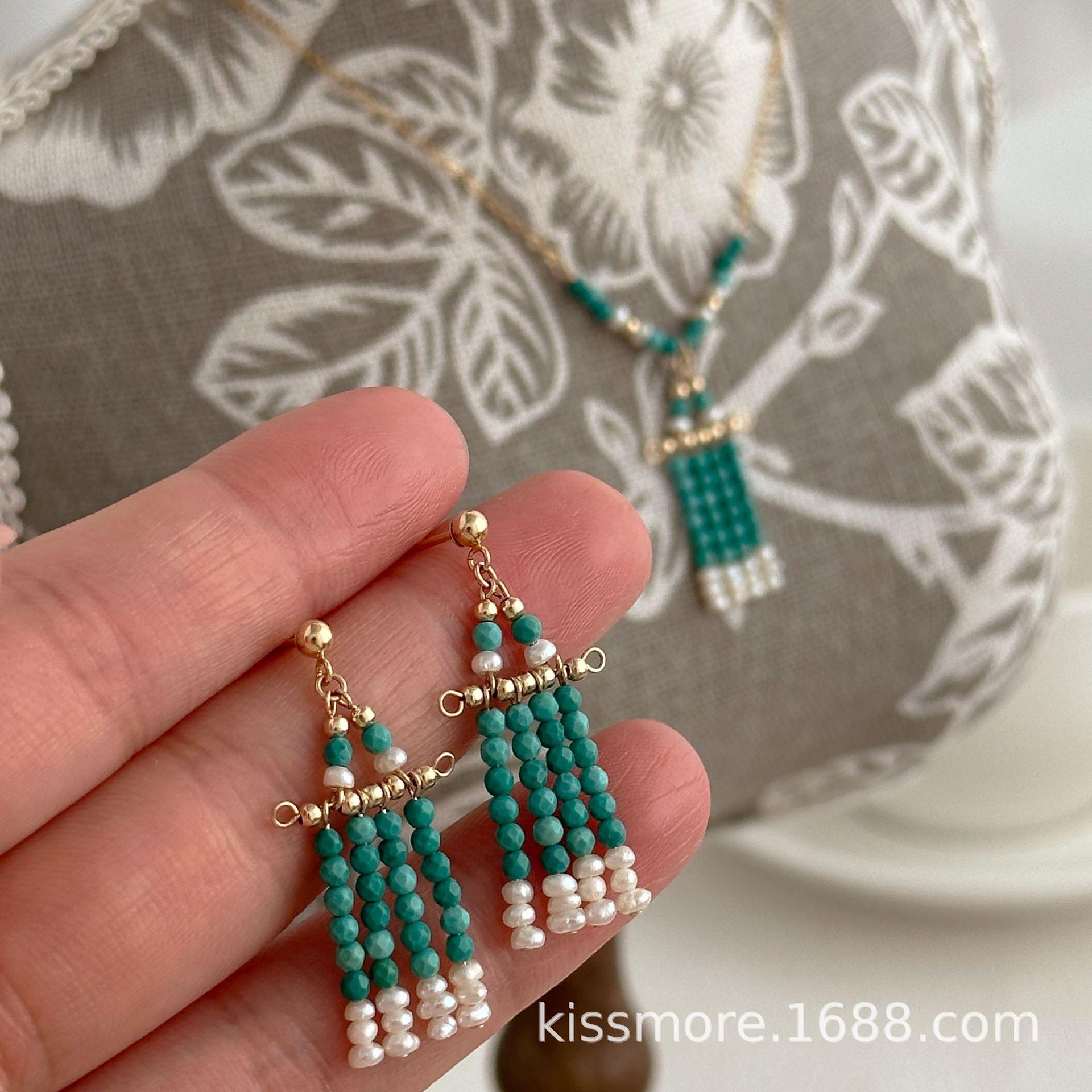 绿松珍珠流苏项链耳环8.png