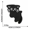 Animal de Desenho Animado Gatinho Preto Etiqueta Bordada Autoadesiva Patch Capa de Celular Acessórios de Roupa Acessórios Patch de Tecido