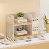 Estante de Mesa Porta-Objetos Estudante Estante de Livros para Mesa de Estudo Estação de Trabalho de Mesa de Escritório Porta-Arquivos Estante em Camadas
