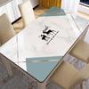 Tapete de mesa de vidro macio em PVC à prova d'água à prova de óleo toalha de mesa descartável tapete retangular para mesa de trabalho toalha de mesa isolante resistente a manchas tapete para mesa de centro
