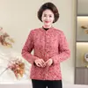 Chaqueta de Invierno para Mamá con Forro, Ligera y Cálida para Mujeres de Mediana Edad y Mayores, Abrigo Pequeño de Algodón, Ropa Interior Base con Protección de Espalda Forrada de Polar para Abuela