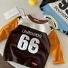 Camiseta con Estampado de Letras para Niños, Manga Larga para Niños, Colección Otoño 2026, Top con Estampado de Estrellas para Niños Pequeños, Camiseta Básica Pura de Algodón para Bebé, Elegante para Niñas