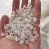 Cuentas acrílicas transparentes esmeriladas con agujero recto de 6-14 mm, cuentas redondas de plástico para pendientes, pulseras y accesorios de joyería hechos a mano para bricolaje