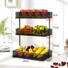 Bandeja de frutas de ferro de luxo leve, estilo nórdico, bowl de doces para mesa de centro de sala de estar moderna, bandeja para lanches e frutas secas, cesta de frutas da moda