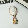 Peine de aire con almohadilla de acetato, peine retro francés para el cabello, material de acetato, peine pequeño de mano para uso doméstico, peine de masaje con airbag, peine portátil