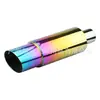 Tubo de escape de aço inoxidável modificado para carro, direto da fábrica, interface de 55 mm, silenciador traseiro universal, tambor em linha