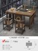 Conjunto de Mesa y Sillas Pequeñas para Balcón de Apartamento, Mesa de Café de Madera Maciza Estilo Chino Nuevo para Oficina, Una Mesa y Cinco Sillas para Uso Doméstico, Adecuado para Preparar Té