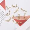Pendientes colgantes de la serie Doce Constelaciones con diamantes, accesorios de joyería hechos a mano, con personalidad, material de gota para las orejas