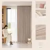Cortinas Blackout Novo Estilo 2026 Dupla Face Caxemira Estilo Moderno Creme Cor Sólida Sala de Estar Quarto Cortinas Espessas de Alta Qualidade