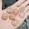Vidrio Redondo Patrón de Nube Oro Retro 18*18mm Accesorios para Joyería DIY Colgante de Mano Cuerda de Cuentas Material