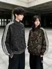 Chaqueta corta retro americana Cleanfit con estampado de leopardo, chaqueta deportiva a rayas de otoño para hombre, atuendo de pareja, chaqueta de béisbol