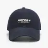 Gorra de Béisbol de Mezclilla Estilo Japonés Four Seasons para Hombres y Mujeres con Bordado de Letras, Ala Ancha Lavada, Gorra Protectora Solar para Exteriores