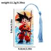 Marcapáginas periférico de animación de Dragon Ball, etiqueta acrílica transparente con colgante de borla