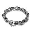 Pulsera de acero de titanio para hombre con patrón de mano en mano, nueva lista retro popular de Europa y Estados Unidos, una generación de cabello