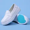 Zapatos de Enfermera para Mujer de Primavera y Verano, Transpirables, Antideslizantes, de Suela Blanda, Duraderos, Zapatos de Trabajo Blancos, Venta al por Mayor, Dropshipping Transfronterizo