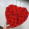 Balde Abraço de Flores Eternas Presente Dia das Mães Caixa Quadrada de 4 Peças Rosas Eternas Mais Vendido Corrimão de Escada Decoração de Casamento