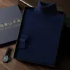 Suéter de cachemira para hombre, capa base de cachemira, suéter de cuello alto, suéter de lana de doble cuello para hombre, suéter de punto sin mangas, estilo casual de negocios
