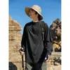 Ropa de secado rápido para exteriores de primavera y verano, camiseta de manga larga protectora solar, unisex, corte holgado, versátil para deportes, senderismo al aire libre, ropa de entrenamiento casual