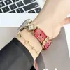 Correa de Trébol de Cuatro Hojas Dorada Adecuada para Apple Watch 12 Modelo Nuevo de Verano S10876Se Correa de Cuero para Mujer