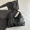 Mochila feminina 2025, nova moda verão, grande capacidade, bolsa tote multifuncional, decoração com laço, bolsa de ombro, bolsa geral