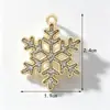 Fabricante de Accesorios para Joyería DIY Estilo Copo de Nieve, Joyería DIY Hecha a Mano de Aleación en Stock, Accesorios para Joyería DIY de Esmalte Navideño