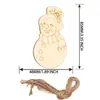Etiquetas Colgantes Navideñas de Madera Transfronterizas Etiquetas Pequeñas de Madera Colgante Grabado Manualidades Joyería Regalos Procesamiento Hueco Láser