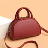 Bolsa de Ombro Transversal Estilo 2026 para Mulheres, Bolsa Bowling Simples Versátil, Bolsa Tendência de Cor Sólida para Meninas