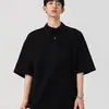 Camisa Polo de Manga Corta Nueva con Patrón de Gofre, Falsa de Dos Piezas, Marca de Tendencia para Verano, Elegante Camiseta con Cuello de Solapa, Estilo Americano Simple de Media Manga