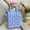 Bolso de Mano para Mujer 2024 Bolso de Agujeros Eva Bolso de Mano Portátil para Viajar Bolso de Agujeros Almacenamiento Bolso Cuadrado Pequeño