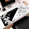 Estilo de Ponta Mouse Pad Flor de Cerejeira Série de Tapetes de Mesa Grandes Mouse Pad Preto e Branco Borracha Antiderrapante Computador