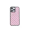 Funda de Teléfono Móvil Manzana 15 de Color Cálido a Cuadros Otoño e Invierno 11 Adecuada para iPhone 16/17 Succión Magnética 18Promax Mujer 12/13