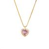 AliExpress Europa y Estados Unidos nueva personalidad S925 plata circonita forma de corazón collar simple collar femenino diseño de nicho sentido