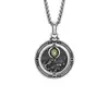 Estilo Hip-Hop Retro Cada Uno Collar Rotatorio Redondo Hueco Hombres Agresivo y Generoso Estilo Literario Colgante Creativo