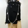 Joyería Transfronteriza Europea y Americana Moda Metal Geométrico Anillo Cadena de Cintura para Mujer Retro Estrella de Cinco Puntas Cadena para Pantalones Fabricante Mayorista