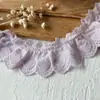 Renda Bordada Branca com Coração e Acabamento de Renda de Algodão Puro Personalizada para Bainha de Saia e Decote, Tira de Renda Bordada à Mão em Algodão