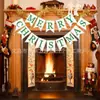 Banner de Feriado de Natal Transfronteiriço Feliz Natal Bandeira de Cauda de Andorinha Branco Leitoso Decoração Amarela para Eventos Atacado