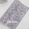 Paquete de Materiales para Lazos de Accesorios para el Cabello DIY 20x22CM Lentejuelas Grandes Pequeñas de Alto Brillo Patrón de Escamas de Pez Patrón de Ondas de Agua Tela de Cuero diy