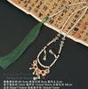 Colar com Pingente de Jade, Acessório de Fecho Ruyi, Pingente de Nuvem com Franja Longa, Joia de Colar de Pérolas, Novo Acessório Estilo Chinês