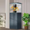 Tanque de Peces Pequeño para Sala de Estar 2026 Nuevo Modelo Tanque de Peces con Filtro Inferior Vidrio Ultra Transparente No Requiere Cambio de Agua Tanque Vertical para Peces Dorados Junto al Mueble de TV