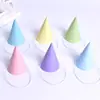 Mini Chapéu de Aniversário para Pet Pequeno Decoração de Festa de Feriado Chapéu para Cabeça de Boneco de Gato e Cachorro Chapéu Colorido Macaron