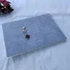 Brincos de argola armazenamento esponja almofada caixa de joias forrada com 100 cinza preto e branco flanela display acessórios DIY